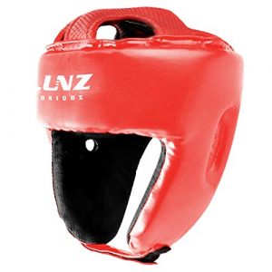Luniquz Boxing Headgear for Kids Junior Adults Kickboxing Training MMA Sparring Karate, M Red