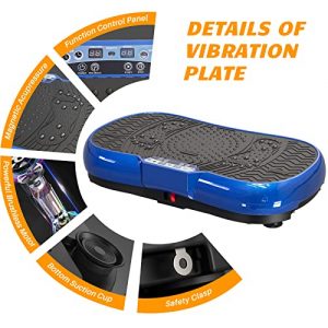 Vibration Plate Exercise Machine with Bluetooth Speaker, 99 Levels & 10 Modes Whole Body Shape Vibration Platform Machine with Jump Rope for Weight Loss Fitness, Home Gym Equipment Workout Machine