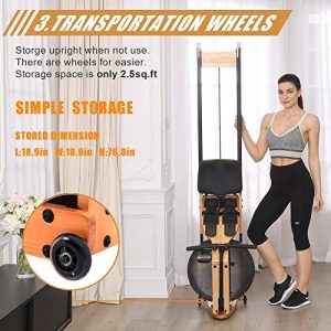 gorowingo Water Rower Rowing Machine, Wooden Row Machine with LCD Monitor & Phone Holder for Home Use Indoor Full Body Exercise