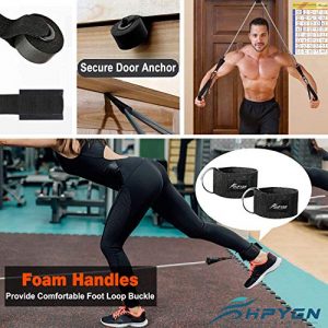 Resistance Bands, HPYGN Exercise Bands with Handles Set, Ankle Straps, Door Anchor, Carry Bag, Great for Resistance Training, Physical Therapy, Yoga, Home Workouts