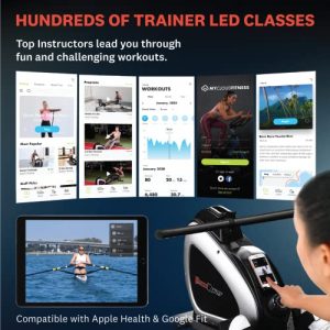 Fitness Reality 1000 Plus Bluetooth Magnetic Rowing Rower with Extended Optional Full Body Exercises with a Free 6 Month MyCloudFitness App Subscription