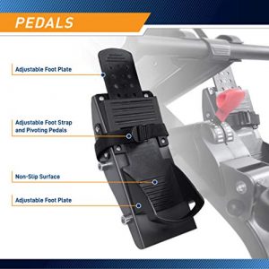 Marcy Foldable Turbine Rowing Machine Rower with 8 Resistance Setting and Transport Wheels NS-6050RE, Gray