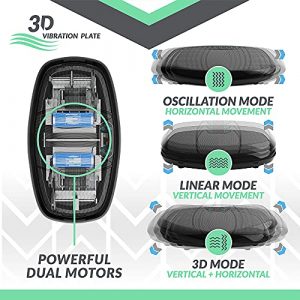Bluefin Fitness Dual Motor 3D Vibration Platform | Oscillation, Vibration + 3D Motion | Huge Anti-Slip Surface | Bluetooth Speakers | Ultimate Fat Loss | Unique Design | Get Fit at Home