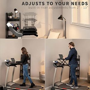 VIVO Universal Treadmill Desk Riser, Height Adjustable Platform for Notebooks, Tablets, Laptops, and More, Workstation for Treadmill Handlebars up to 33 inches, Stand-TDML3