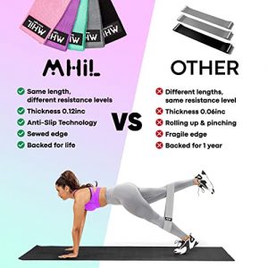 MhIL 5 Resistance Bands Set - Best Exercise Bands, Booty Bands for Women and Men, Workout Bands for Working Out Legs, Butt, Glute- Stretch Gym Fitness Bands, Workout Equipment , Workout Sets for Women