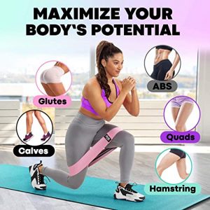 MhIL 5 Resistance Bands Set - Best Exercise Bands, Booty Bands for Women and Men, Workout Bands for Working Out Legs, Butt, Glute- Stretch Gym Fitness Bands, Workout Equipment , Workout Sets for Women