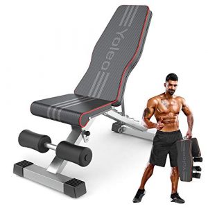 Yoleo Commercial Weight Bench, Adjustable/Foldable Strength Training Bench, Utility Incline/Decline Bench for Full Body Workout with Fast Folding-Latest Model