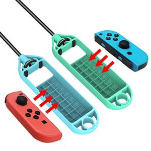 Jump Rope for Nintendo Switch, Grips for Nintendo Switch Jump Rope Challenge Game, Adjustable Skipping Rope for Switch Joy-Con - 9.19ft (Animal Crossing Blue and Green)