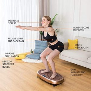 EILISON FitMax KM-818 3D XL Vibration Plate Exercise Machine - Whole Body Workout Vibration Fitness Platform w/Loop Bands - Home Training Equipment for Recovery, Wellness, Weight Loss (Jumbo Size)