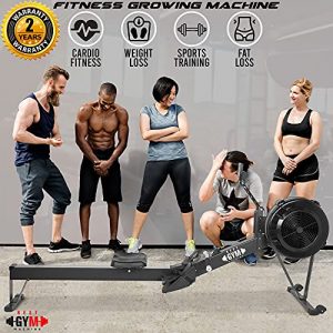 Air Rowing Machine - Total Body Workout Machine - Perfect Rowing Machines for Home Use Indoor Gym - High Calorie Burning Rower Machine - Bluetooth Connectivity Folding Row Machine