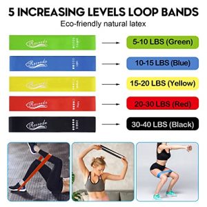 Resistance Bands Set 23pcs, Resistance Band, Exercise Bands Fitness Workout with Wide Handles, Door Anchor, Steel Clasp, Carry Bag, Ankle Straps for Home Gym Outdoor Travel