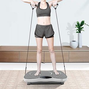 ZXMT Vibration Platform Machine Fitpulse Whole Body Vibrating Machine Vibration Plate Exercise Machine Workout Trainer 10 Auto Fitness Programs with Loop Bands+Resistance Bands+Remote