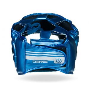 Sanabul Core Series Boxing MMA Kickboxing Head Gear (Blue/Silver, L/XL)