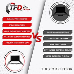 TFD The Tread Tray 2.0 | Compatible with NEW Peloton Tread, Made in USA | Walking Desk Attachment Holder for Laptop, Tablet, Phone, & Book - Exercise Workstation, Easy Mount Tray - Peloton Accessories