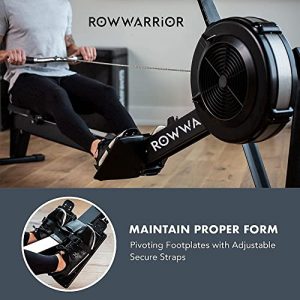 Row Warrior Rowing Machine Foldable - Rower Machine for Home Gym, Magnetic Row Machine with LCD Monitor, Tablet Holder & Comfortable Seat Cushion for Cardio & Leg & Arms Training, 550lb Weight Limit