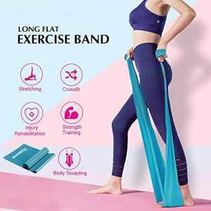 Resistance Loop Bands for Legs and Butt, Pack of 4 Different Resistance Levels Elastic Band for Full Body Workout, Pilates, Yoga, Home Fitness, Muscle Training, Physical Therapy