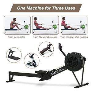 Oarlike Air Resistance Rowing Machine 10 Level Adjustable Resistance Air Rower with LCD Monitor Foldable Exercise Fitness Equipment for Home Gym Office Use