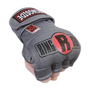 Ringside Quick Wrap Gel Shock MMA Boxing Hand Wraps, Large/Xlarge, Grey