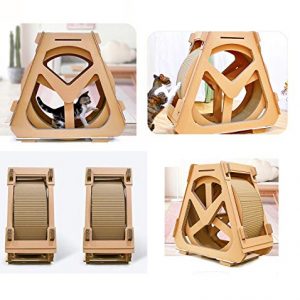 WUQIAO Cat Exercise Wheel Cat Treadmill Ferris Wheel Pet Furniture Cat Climbing House Running Spinning Toy for Cats Movement Wheel,Large