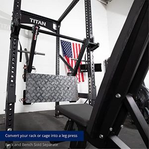 Titan Fitness Power Rack Stealth Leg Press, Compatible with All Titan Series Racks, Rated 500 LB