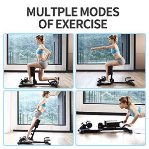 leikefitness Deluxe Multi-Function Deep Sissy Squat Bench Home Gym Workout Station Leg Exercise Machine Black-8400