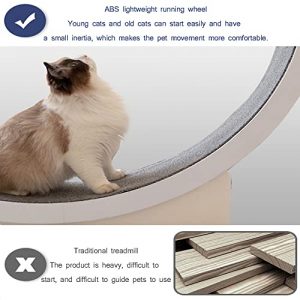 RSTJVB Dog Treadmill, Pet cat Climbing Frame, Cat Exercise Wheel Pet Running Machine Silent cat Treadmill, Smooth Run Freely for Small/Medium-Sized Dogs Indoor Exercise