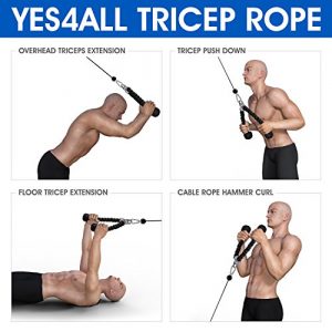 Yes4All Tricep Rope - Exercise Machine Attachment Press Down - 27