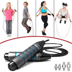 MALACHI Jump Rope,Tangle-Free Ball Bearing Speed Rope Cable Skipping Rope,Adjustable Jumping Rope Workout with Memory Foam Handles for Women Men Kids