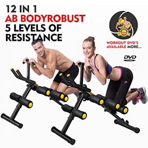 MBB 12 in 1 Home Gym Equipment,Ab Machine,Height Adjustable Ab Trainer,Whole Body Workout Machine,Thighs,Buttocks Shaper,Abdominal,Leg and Arm Exercises