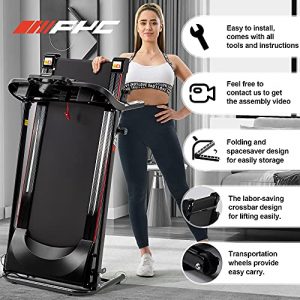 FYC Folding Treadmills for Home with Bluetooth and Incline, 2.5HP Portable Running Machine Electric Compact Treadmills Foldable for Exercise Home Gym Fitness Walking Jogging (JK1609)