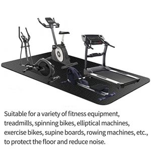 Exercise Equipment Mat - Treadmill Mat, Exercise Bike Mat, Fitness Mat, Gym Mats, Elliptical Mat, Yoga Mat, Gym Mat Use on Hardwood Floors and Carpet Protection (Small - 47.3