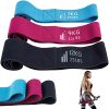Workout Bands, Fabric Resistance Bands for Women,Anti-Slip & Roll Booty Bands, 3 Level Fitness Exercise Loop Bands with Training Manual for Legs and Butt