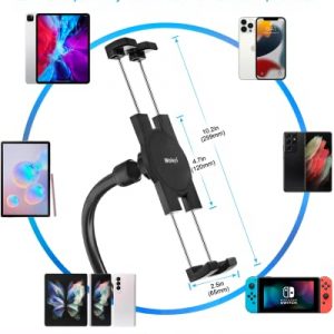 woleyi Spinning Bike Tablet Mount, Gooseneck Indoor Stationary Exercise Bike Phone iPad Holder, Treadmill Elliptical Handlebar Stand for iPad Pro 9.7, 11, 12.9/Air/Mini, Galaxy Tabs, More 4-13