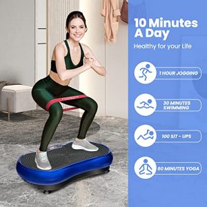 Sporfit 3D Vibration Plate ,Whole Body Vibration Plate Exercise Machine,Whole Body Vibration Platform w/Loop Bands, Bluetooth, Remote, 99 Level