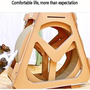 WUQIAO Cat Exercise Wheel Cat Treadmill Ferris Wheel Pet Furniture Cat Climbing House Running Spinning Toy for Cats Movement Wheel,Large