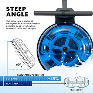 Sunny Health & Fitness Hydro+ Dual Resistance Magnetic Water Rowing Machine