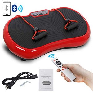 Saturnpower Full Body Vibration Platform Massage Machine Fitness Shaking Machine Workout Whole Body Trainer Vibration Weight Loss Equipment Vibration Fat Reducer with Bluetooth Connection (red)