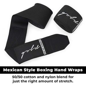 Gold BJJ Boxing Hand Wraps - Extra Long Mexican Style 200