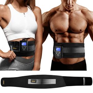 DOMAS Ab Belt Abdominal Muscle Toner- Abs Stimulator with 8 Modes Dual Channel Electronic Abs Stimulating Belt EMS Muscle Toning Belt for Men Women Training Device for Muscles Stomach Workout Massager 2022 Upgrade New Version