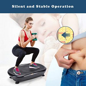 Goplus 3D Vibration Platform Exercise Machine, Mini Vibration Plate w/Remote Control, 1-99 Level Adjustable Speed, Whole Body Workout Vibration Fitness Platform (Black)