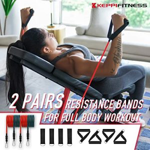 Keppi Adjustable Weight Bench-Foldable Workout Bench Press for Full Body Strength Training, Incline Decline Bench with Fast Folding - 2022 Version