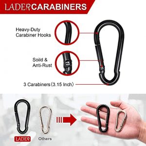 LADER Cable Machine Attachments LAT Pulldown Accessories - V-Shaped Handle + Triceps Rope Pull Down Attachment + Exercise Handles + Ankle Straps + Carabiner Clips for Home Gym Workout