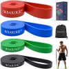 WSAKOUE Pull Up Assistance Bands, Resistance Bands Set for Men & Women, Exercise Bands Workout Bands for Working Out, Body Stretching, Powerlifting, Resistance Training (Set-4)