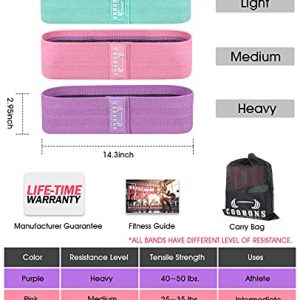 Resistance Bands for Legs and Butt - Fabric Exercise Bands Set Booty Bands Hip Bands Wide Workout Bands Resistance Loop Bands Anti Slip Circle Fitness Band Elastic