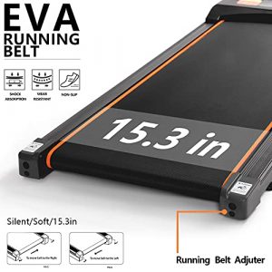 TODO Under Desk Treadmill Electric Portable Walkstation Installation Free, Slim Flat with Remote Control and LED Display, Walking Jogging for Home Office Use