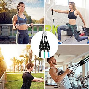 SEATANK LAT and Lift Pulley System 16PCS Fitness Set, Dual Cable Machine for Home, Gym, Bodyweight Training for Full Body Workouts Machine at Biceps Triceps Shoulder Extensions for Men Women (16PCS)