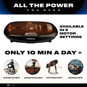 FITPULSE Elite Vibration Plate Exercise Machine - Triple Motor Vibration Platform Machine Vibrating Platform Body Vibration Machine Vibrating Machine Vibration Plates Vibrating Plate Black