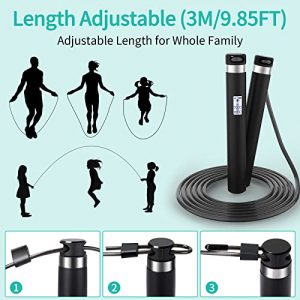 Jump Rope, Smart Jump Rope with APP Data Analysis, USB Rechargeable Skipping Rope with HD LED Display for Fitness, Crossfit, Gym, Burn Calorie - Adjustable Jumping Rope for Men, Women, Kids, Girls