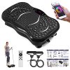 Gentve Vibration Plate Exercise Machine - Whole Body Workout Machine ，Fitness Vibration Platform Machine for Weight Loss & Foots Massage with Loop Bands + Bluetooth + Remote, 99 Levels