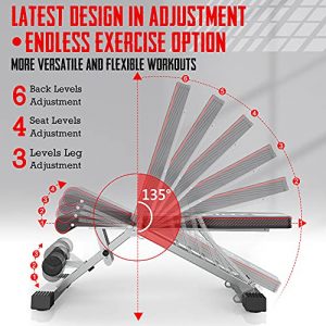 Yoleo Commercial Weight Bench, Adjustable/Foldable Strength Training Bench, Utility Incline/Decline Bench for Full Body Workout with Fast Folding-Latest Model